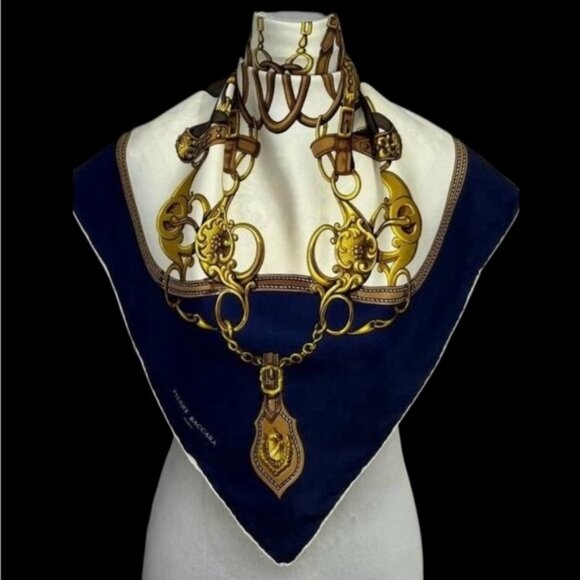 ✨Gorgeous Vintage Pierre Baccara Pure Silk Scarf - Picture 2 of 5